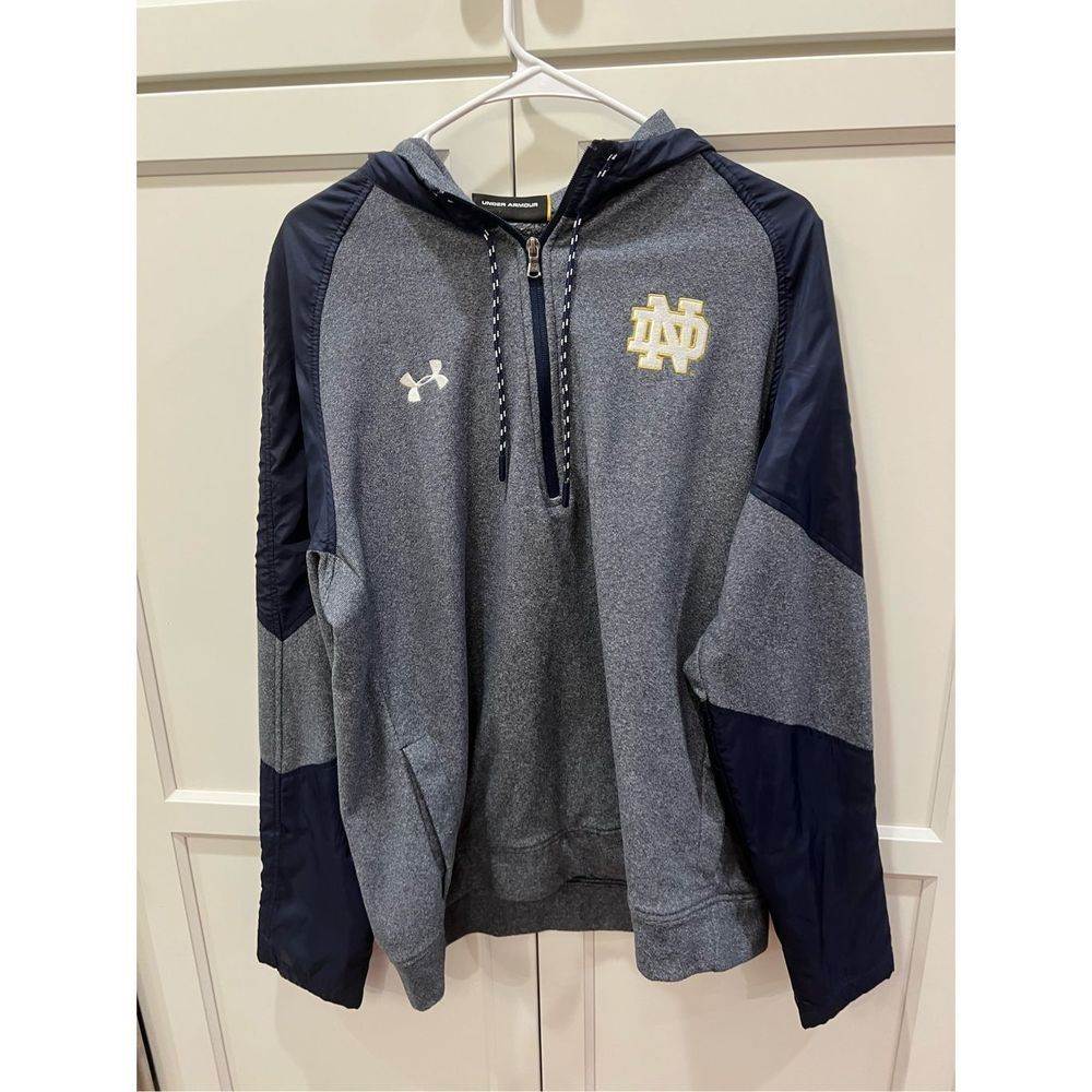 Notre Dame Large Under Armour Sweatshirt Quarter Zip Sweatshirt